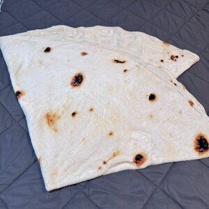 Burrito Blanket - Funny and Soft Tortilla Print Fleece 70" Round